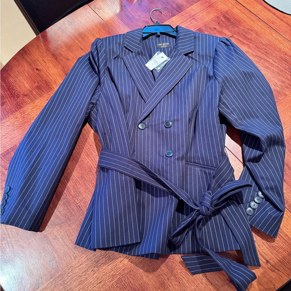 Lane Bryant Navy Pinstripe Blazer Size 24